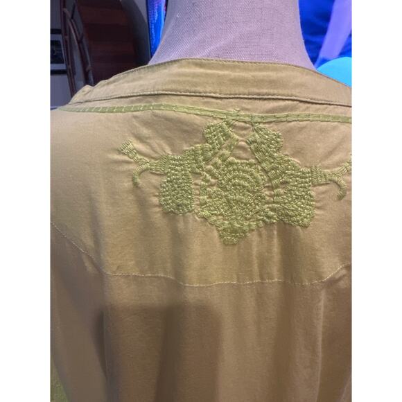 Women’s Soft Surroundings Yellow Embroidered Tunic Top Size 1X - Picture 6 of 7